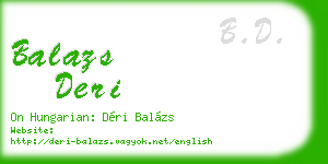 balazs deri business card