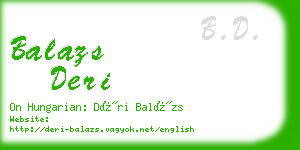 balazs deri business card